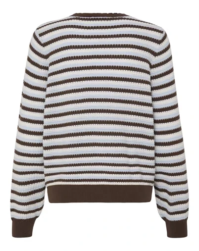 Fransa - FRCaia Cardigan 2 - Rain-drum stripe